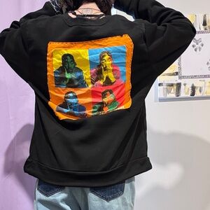 Restyled black crew neck